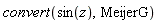 convert(sin(z), MeijerG)