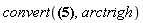 convert(JacobiP(-1/2, 1/2, 0, -(x-3)/(x+1)), arctrigh)