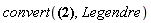 convert(arccoth(z), Legendre)