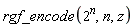 rgf_encode(2^n, n, z)