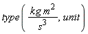 type(kg*m^2/s^3, unit)