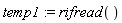 temp1 := rifread()