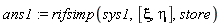 ans1 := rifsimp(sys1, [xi, eta], store)