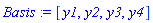 Basis := [y1, y2, y3, y4]