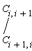 C[i, i+1]/C[i+1, i]