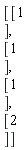 Vector(4, {(1) = 1, (2) = 1, (3) = 1, (4) = 2})