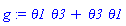 g := theta1*theta3+theta3*theta1