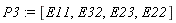 P3 := [E11, E32, E23, E22]