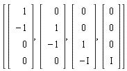 [Vector(4, {(1) = 1, (2) = -1, (3) = 0, (4) = 0}), Vector(4, {(1) = 0, (2) = 1, (3) = -1, (4) = 0}), Vector(4, {(1) = 0, (2) = 0, (3) = 1, (4) = -I}), Vector(4, {(1) = 0, (2) = 0, (3) = 0, (4) = I})]