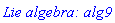 `Lie algebra: alg9`