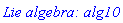 `Lie algebra: alg10`