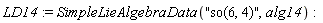 LD14 := SimpleLieAlgebraData("so(6, 4)", alg14)