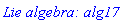 `Lie algebra: alg17`