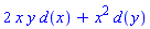 2*x*y*d(x)+x^2*d(y)