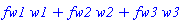 fw1*w1+fw2*w2+fw3*w3