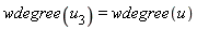 wdegree(u[3]) = wdegree(u)