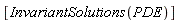[InvariantSolutions(PDE)]