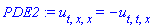 PDE2 := u[t, x, x] = -u[t, t, x]