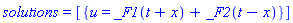 solutions = [{u = _F1(t+x)+_F2(t-x)}]