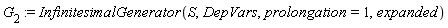 G[2] := InfinitesimalGenerator(S, DepVars, prolongation = 1, expanded)