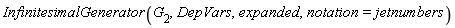 InfinitesimalGenerator(G[2], DepVars, expanded, notation = jetnumbers)