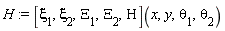 H := ([xi[1], xi[2], Xi[1], Xi[2], Eta])(x, y, theta[1], theta[2])
