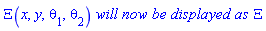 Xi(x, y, theta[1], theta[2])*`will now be displayed as`*Xi