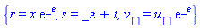 {r = x*exp(_epsilon), s = _epsilon+t, v[] = u[]*exp(_epsilon)}
