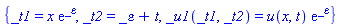 {_t1 = x*exp(_epsilon), _t2 = _epsilon+t, _u1(_t1, _t2) = u(x, t)*exp(_epsilon)}