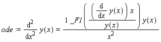ode := diff(y(x), x, x) = _F1((diff(y(x), x))*x/y(x))*y(x)/x^2