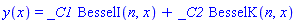 y(x) = _C1*BesselI(n, x)+_C2*BesselK(n, x)