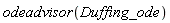 odeadvisor(Duffing_ode)
