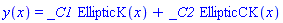 y(x) = _C1*EllipticK(x)+_C2*EllipticCK(x)