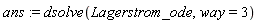 ans := dsolve(Lagerstrom_ode, way = 3)