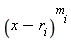 (x-r[i])^m[i]