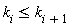 k[i] <= k[i+1]