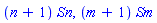 (n+1)*Sn, (m+1)*Sm