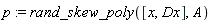 p := rand_skew_poly([x, Dx], A)