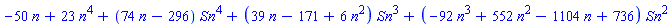 -50*n+23*n^4+(74*n-296)*Sn^4+(39*n-171+6*n^2)*Sn^3+(-92*n^3+552*n^2-1104*n+736)*Sn^2