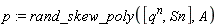 p := rand_skew_poly([q^n, Sn], A)