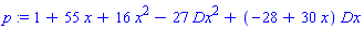p := 1+55*x+16*x^2-27*Dx^2+(-28+30*x)*Dx