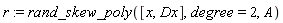 r := rand_skew_poly([x, Dx], degree = 2, A)
