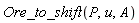 Ore_to_shift(P, u, A)