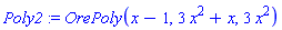 Poly2 := OrePoly(x-1, 3*x^2+x, 3*x^2)