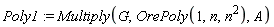 Poly1 := Multiply(G, OrePoly(1, n, n^2), A)