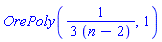 OrePoly((1/3)/(n-2), 1)