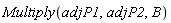 Multiply(adjP1, adjP2, B)