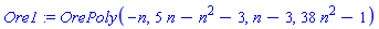 Ore1 := OrePoly(-n, 5*n-n^2-3, n-3, 38*n^2-1)