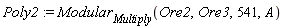 Poly2 := Modular[Multiply](Ore2, Ore3, 541, A)