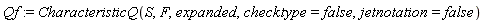 Qf := CharacteristicQ(S, F, expanded, checktype = false, jetnotation = false)